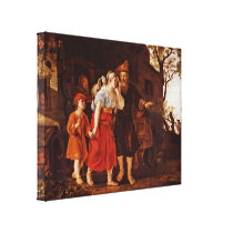Victor Valdes i Arribas - The Expulsion of Hagar Canvas Print