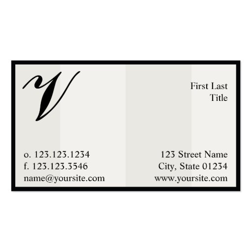 Victoria Business Card (back side)