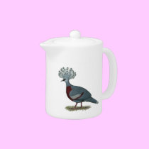 Victoria Crowned Pigeon teapots