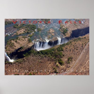 victoria falls zimbabwe and zambia. Victoria Falls (v3) Print by