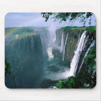 victoria falls, zimbabwe mouse mats by naturetees