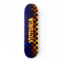 Victoria skateboard fire and flames design by skatersollie Victoria skateboard fire and flames design