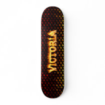 Victoria skateboard fire and flames design by skatersollie Victoria skateboard fire and flames design