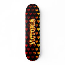 Victoria skateboard fire and flames design by skatersollie Victoria skateboard fire and flames design