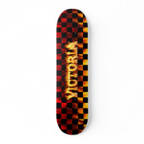 Victoria skateboard fire and flames design by skatersollie Victoria skateboard fire and flames design