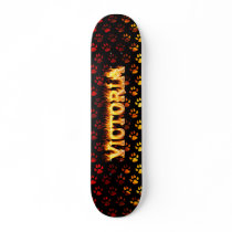 Victoria skateboard fire and flames design by skatersollie Victoria skateboard fire and flames design
