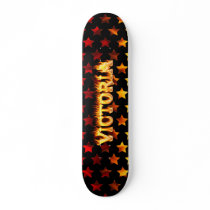 Victoria skateboard fire and flames design by skatersollie Victoria skateboard fire and flames design