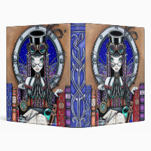 "Victoria" Steam Punk Faerie Art Avery Binder