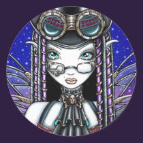 "Victoria" Steam Punk Faerie Art Stickers stickers