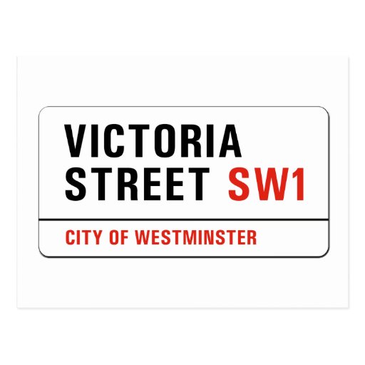 Victoria Street, London Street Sign Postcard Zazzle