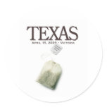 Victoria Texas Tea Party Round Sticker