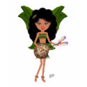 Victoria the Green Winged Faery and Guitar T-Shirt