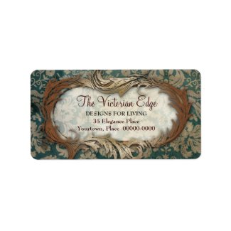 Victorian Aesthetic Damask Address Labels label