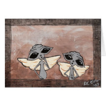 Victorian Aliens Greeting Cards