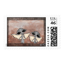 Victorian Aliens Postage Stamp by Quantum_Art_Nerd Victorian Aliens Postage Stamp