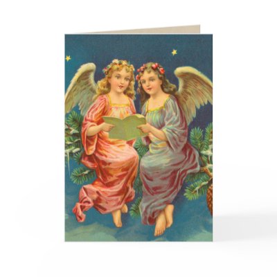 Victorian Angel Christmas Card