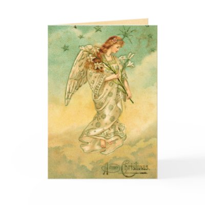 Victorian Angel Christmas Card