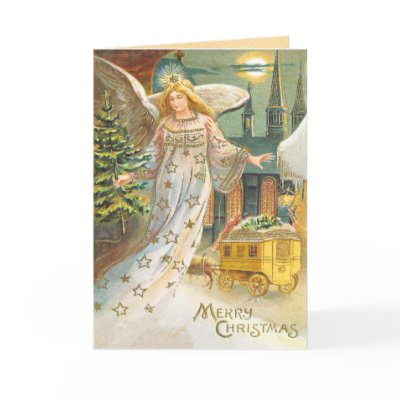 Victorian Angel Christmas Card