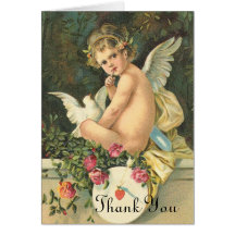 Victorian Angel Thank You Card