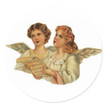 Victorian Angels singing stickers by Rainbows4all Victorian Angels singing stickers