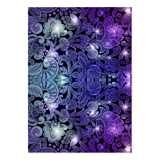 Victorian Arabesque, ALAMEDA - Navy & Purple Business Cards (front side)