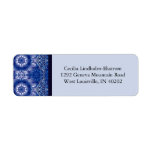 Victorian Arabesque, GLORIOSA in Blue & White Custom Return Address Label