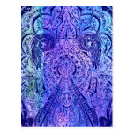 Victorian Arabesque, KASBAH - Navy & Cyan Postcards