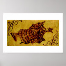 Victorian Bat Girl Posters