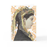 Victorian Beauty - Greeting Card - Damask Pattern