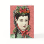 Victorian Beauty -Happy Holidays Card