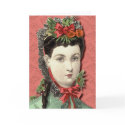 Victorian Beauty -Happy Holidays Card