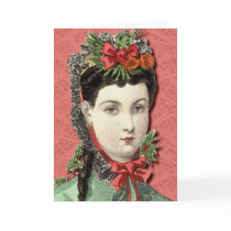 Victorian Beauty -Happy Holidays Card by AntiqueImages Victorian Beauty -Happy Holidays Card
