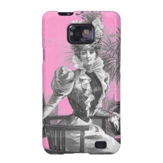 Victorian Beauty Pink and Black Samsung Galaxy S Cover