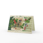 Victorian Bird Christmas Card