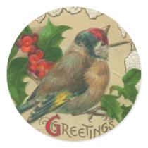 Victorian Bird Christmas Stickers by xmasstore Victorian Bird Christmas Stickers
