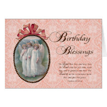Victorian Birthday Blessings Greeting Card