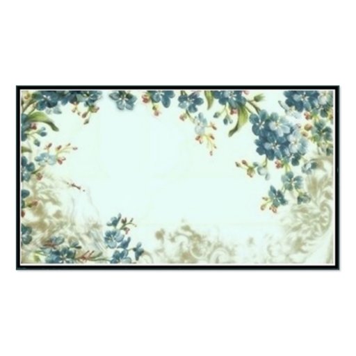 Victorian Blue Floral Business Card Template : Zazzle