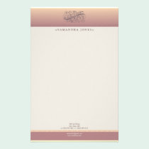 Victorian Blush Customized Stationery stationery