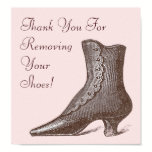 Victorian Boot Please Remove Your Shoes Sign posters