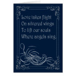 Victorian Border Love Takes Flight Poem Card