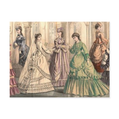Victorian Bride and Attendants Postcards