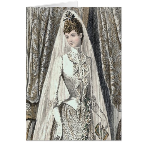Victorian Bride in Her Gown from Moniteur de La Mode