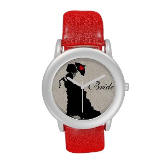 Victorian Bride - Red Glitter Watch