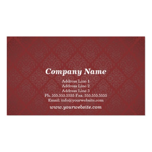 Victorian Business Card (back side)