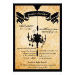 Victorian Chandelier • black & cream Wedding Custom Announcements