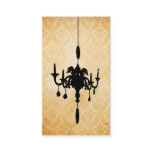 Victorian Chandelier • black&amp;cream Wedding Website Business Cards