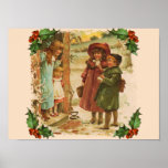 Victorian Children Christmas Break Poster