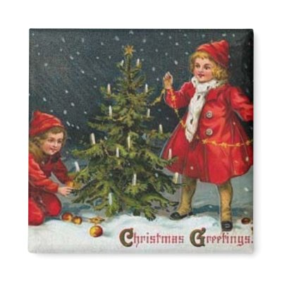 Victorian Children Christmas Magnet by LL11funway