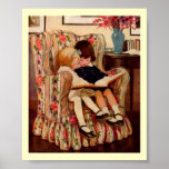 Victorian Children Story Book Art Print
