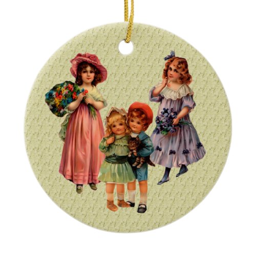 Victorian Children Vintage Art Ornament ornament